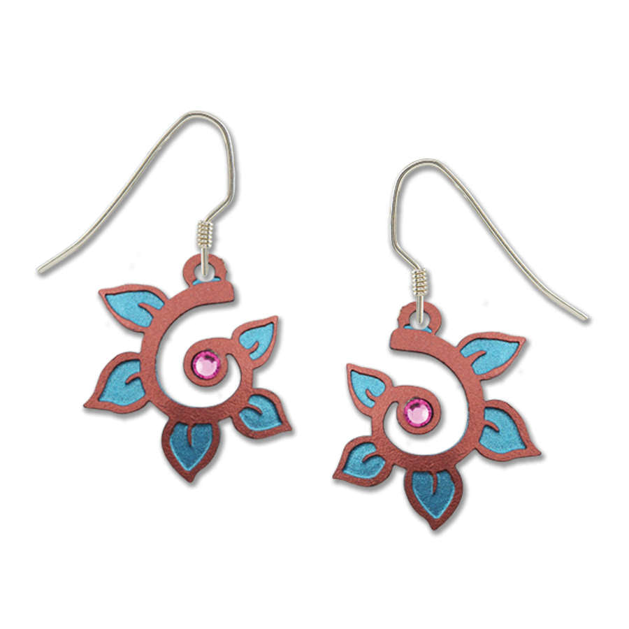 Spiral Leaf Earrings