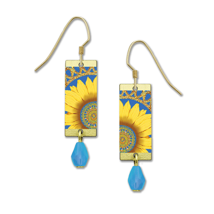 Sunflower Earrings made in the USA
