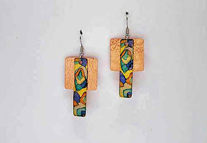 Layered Alcohol Ink Earrings