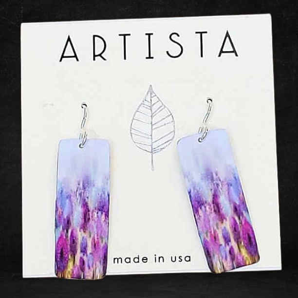 Earrings Forest Reflections in Mauves and Purples