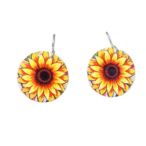 round flower earrings