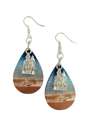 Beach and Sandcastle earrings
