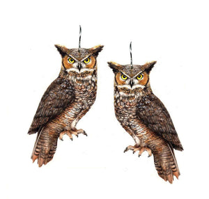 Great Horned Owl Earrings