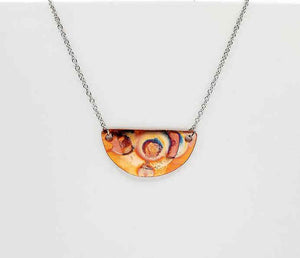 handmade flame painted necklace