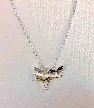 Triple Dragonfly Necklace