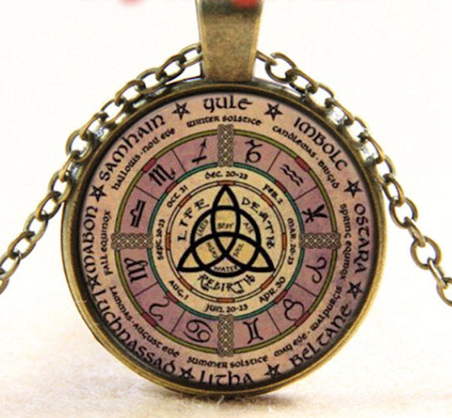 Celtic Wheel of Year Necklace