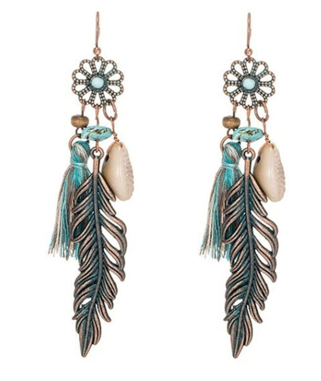 Feather Tassel Earrings