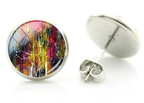 earrings stud abstract