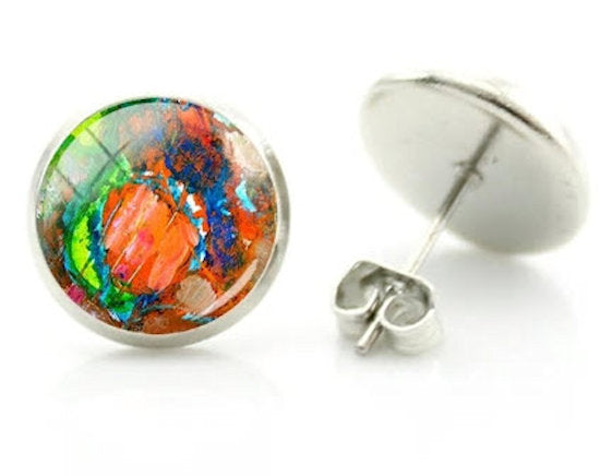 earrings stud abstract