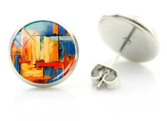 earrings stud abstract