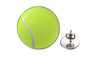 earrings stud tennis ball