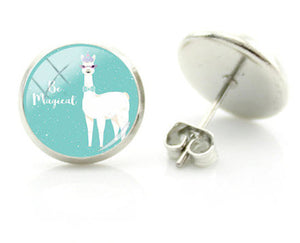 earrings stud llama