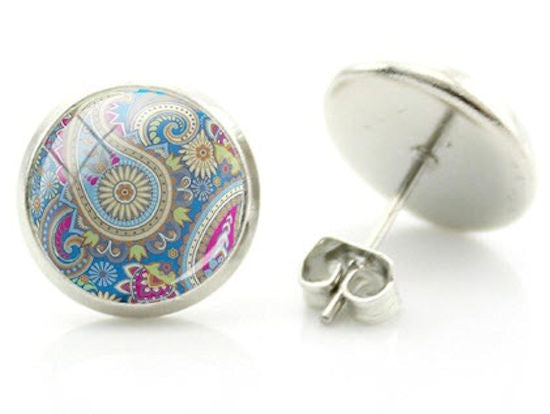 earrings stud paisley
