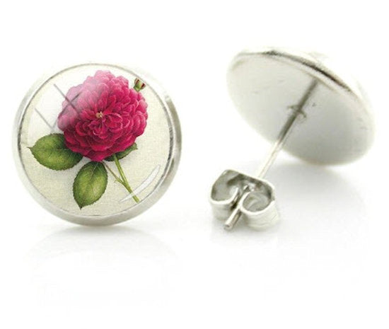 earrings stud flower