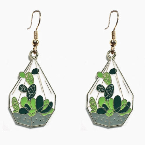 terrarium dangle earrings