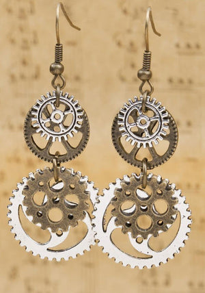 earrings steampunk gears