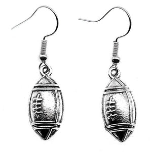 earrings silver football sports