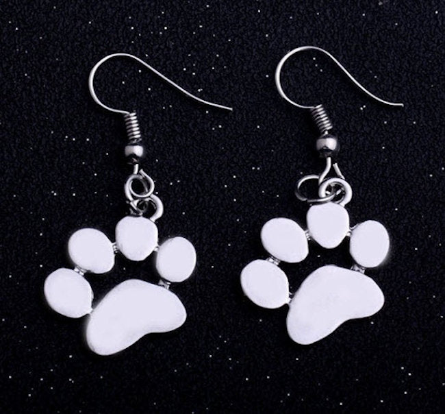paw print earrings