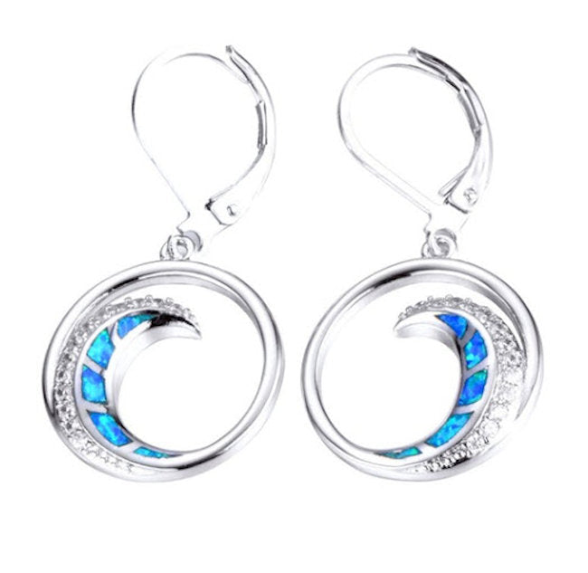 Opal Wave Earrings