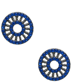 earrings wheel sparkly blue