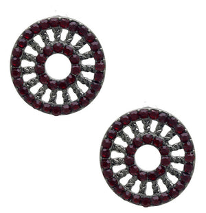 earrings wheel sparkly red