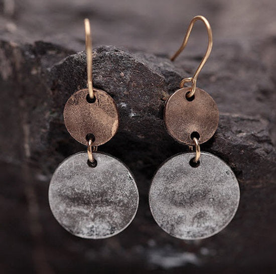 earrings boho silver gold