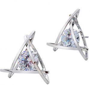 Triangle Zircon Stud Earrings
