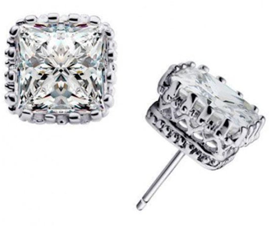 earrings stud CZ