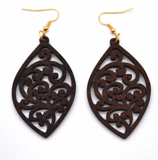 earrings wooden 