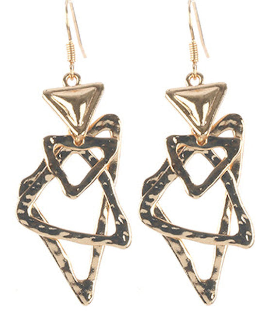earrings hammered metal