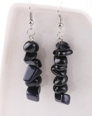 earrings black agate