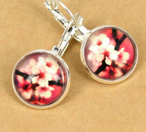earrings lever back magnolia