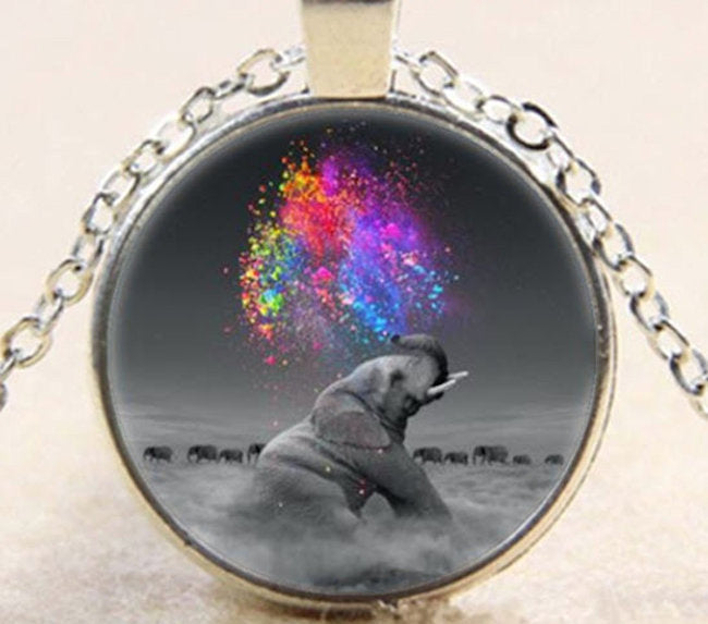 Elephant Rainbow Necklace