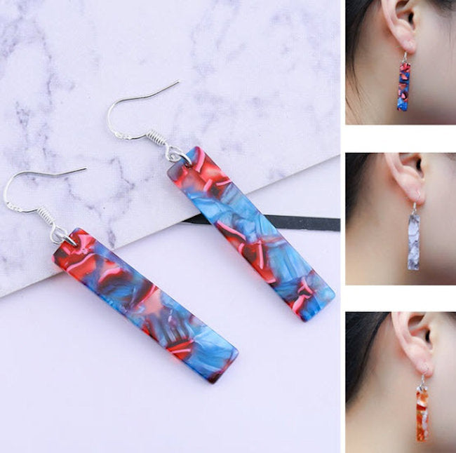 Geometric Acrylic Boho Dangle Earrings