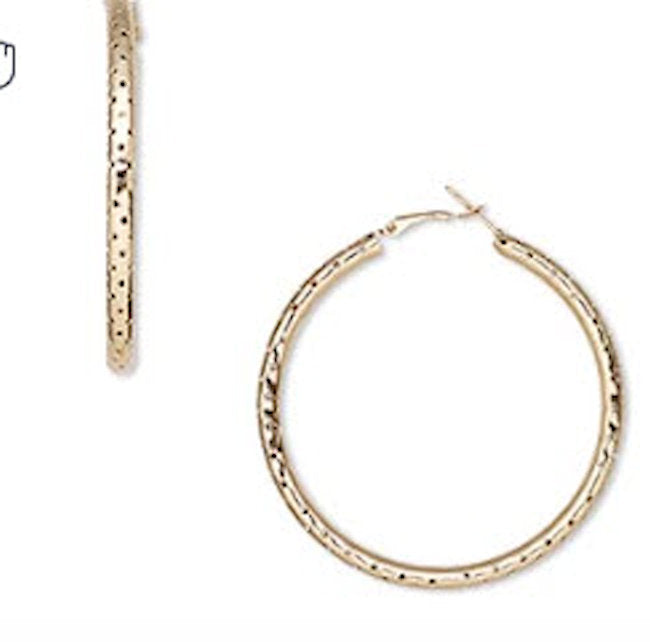 earrings gold finished hoop