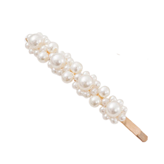 Hair Accessory 4 Pearl Flower Bobby Pin Gold