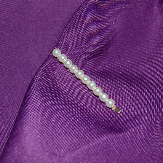 Hair Accessory single row pearl gold hair clip