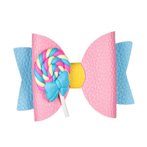 kids hair accessory bow lollipop