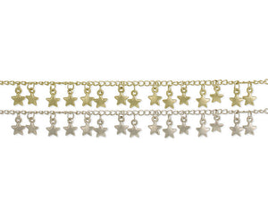 Anklet with dangling stars