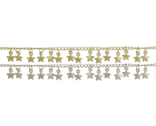 Anklet with dangling stars