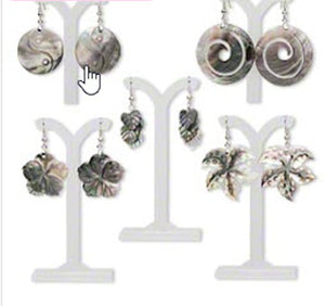 earrings silver shapes
