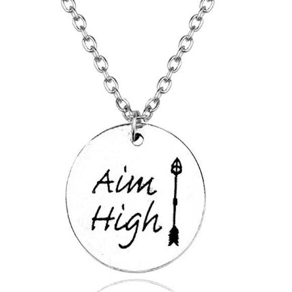 Necklace Aim High Silver adjustable chain