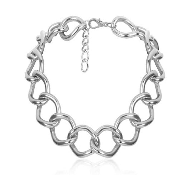 Big Link Chain Adjustable Choker Necklace
