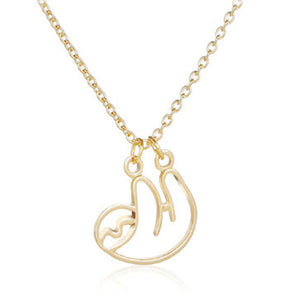 Necklace Gold Sloth Animal