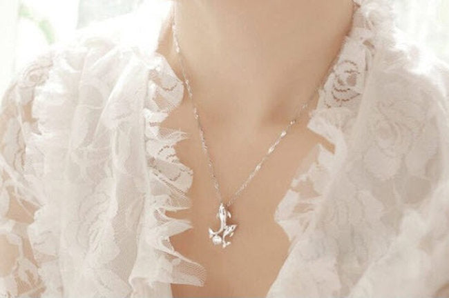 Sterling Silver Dolphin with Crystal