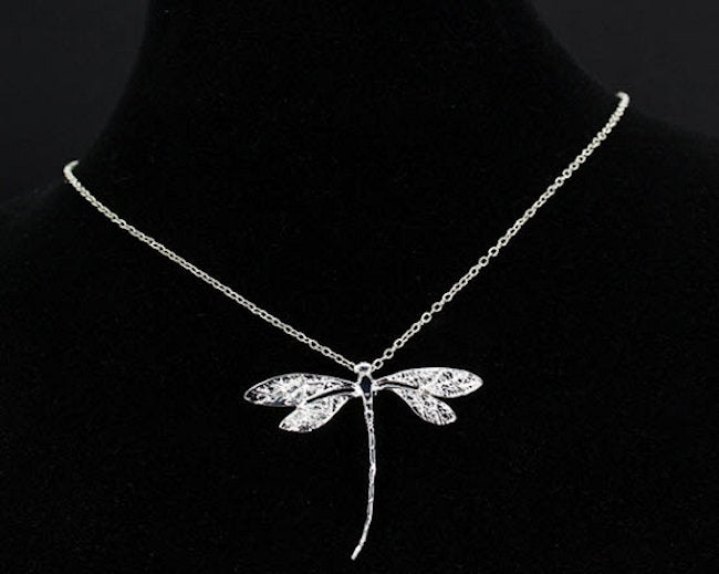 Dragonfly with Crystal Pendant