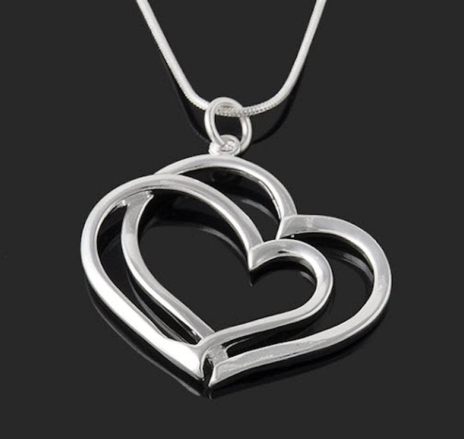 Necklace Double Heart 