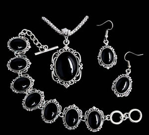 Turquoise Necklace, Earrings & Bracelet Set