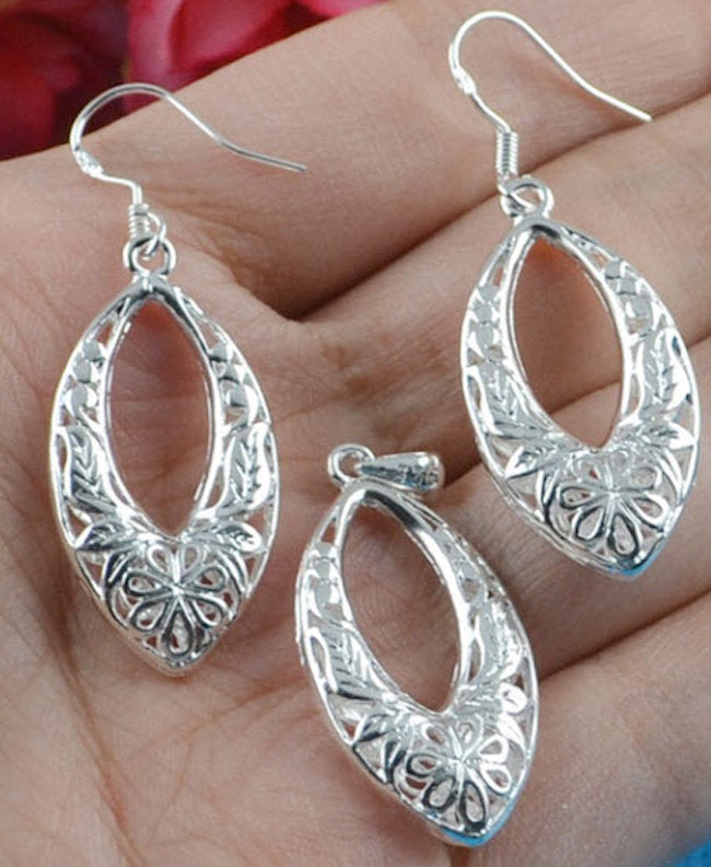 jewelry set silver filigree