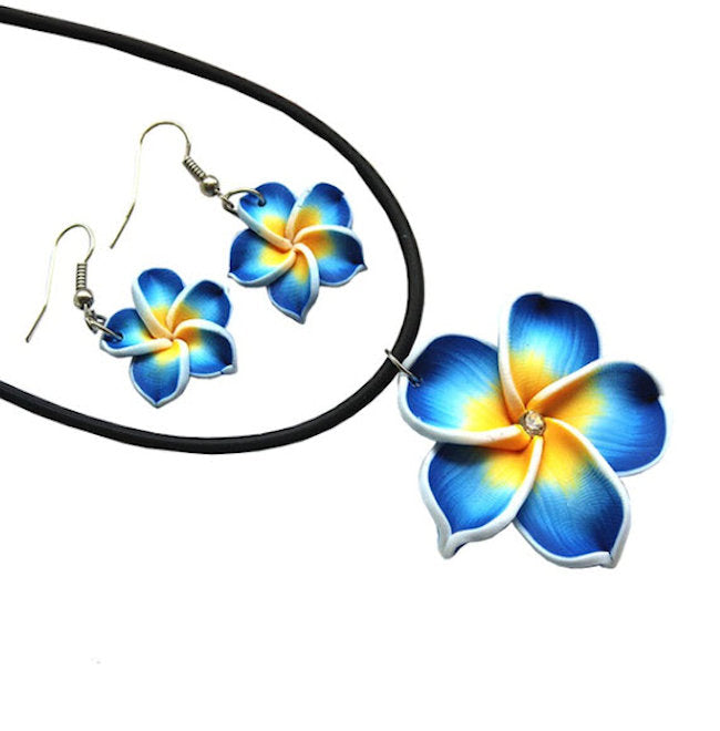 jewelry set polymer clay flower